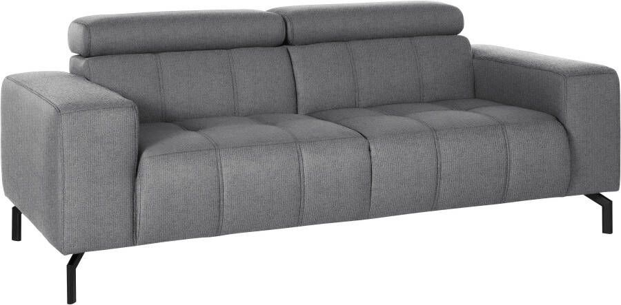 DOMO collection 2-zitsbank Cunelli tijdloos en elegant moderne zitnaden als designelement naar keuze met 6-voudig verstelbare hoofdsteunen stevig zitcomfort