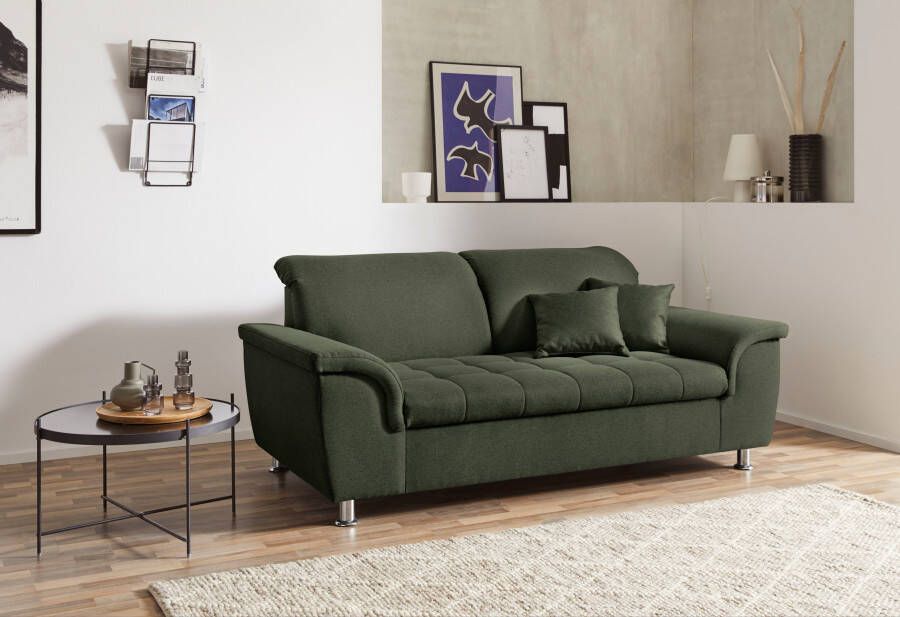 DOMO collection 2-zitsbank Franzi tijdloos & elegant moderne zittingstikking naar keuze met verstelbare hoofdsteun inclusief sierkussen - Foto 8
