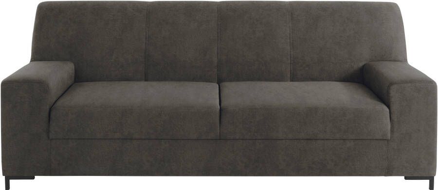 DOMO collection 2-zitsbank Ledas kubisch en comfortabel platte armleuningen elegante voet
