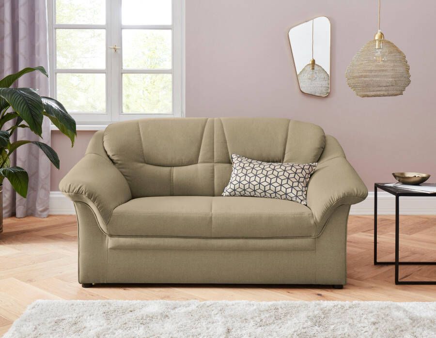 DOMO collection 2-zitsbank Mezia compact voor kleine ruimtes breedte 146 cm comfortabel en tijdloos