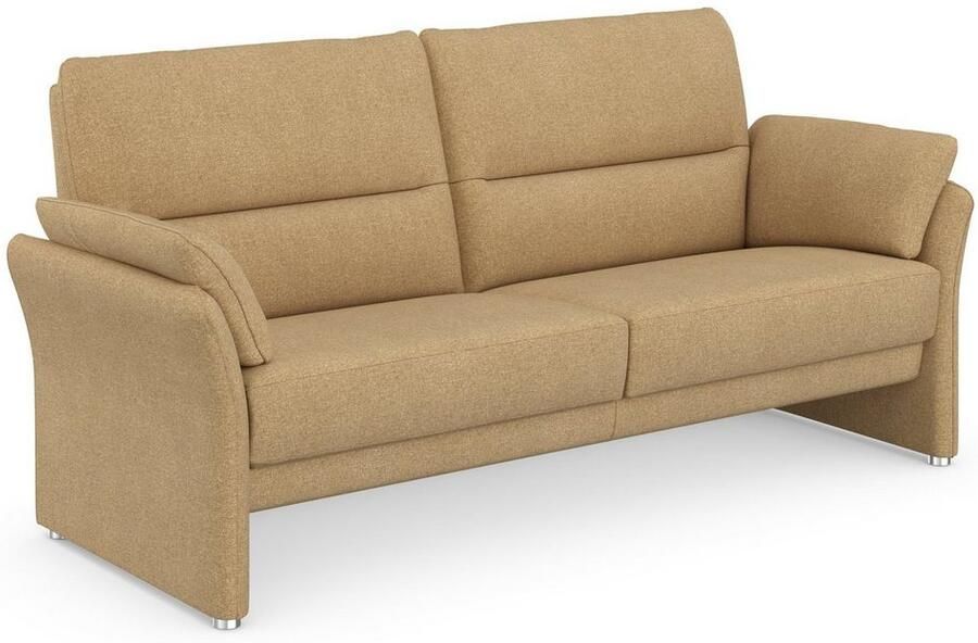 DOMO collection 2 5-zits Pina smalle armleuningen met bonellvering compact & elegant Hoge zitcomfort luxe microvezel leerlook rood breedte 199 cm - Foto 3