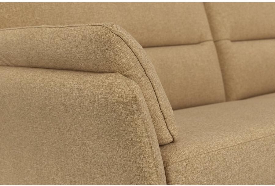 DOMO collection 2 5-zits Pina smalle armleuningen met bonellvering compact & elegant Hoge zitcomfort luxe microvezel leerlook rood breedte 199 cm - Foto 3