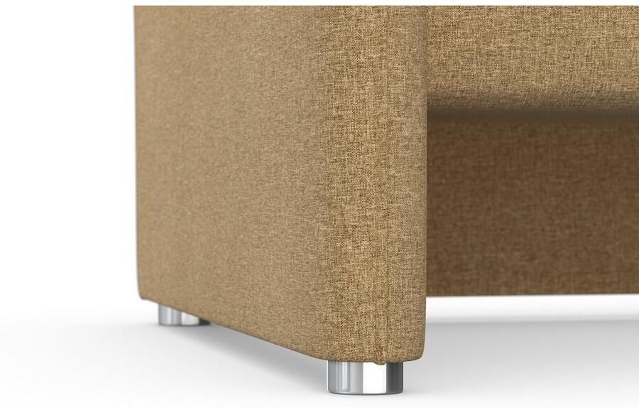 DOMO collection 2 5-zits Pina smalle armleuningen met bonellvering compact & elegant Hoge zitcomfort luxe microvezel leerlook rood breedte 199 cm - Foto 4