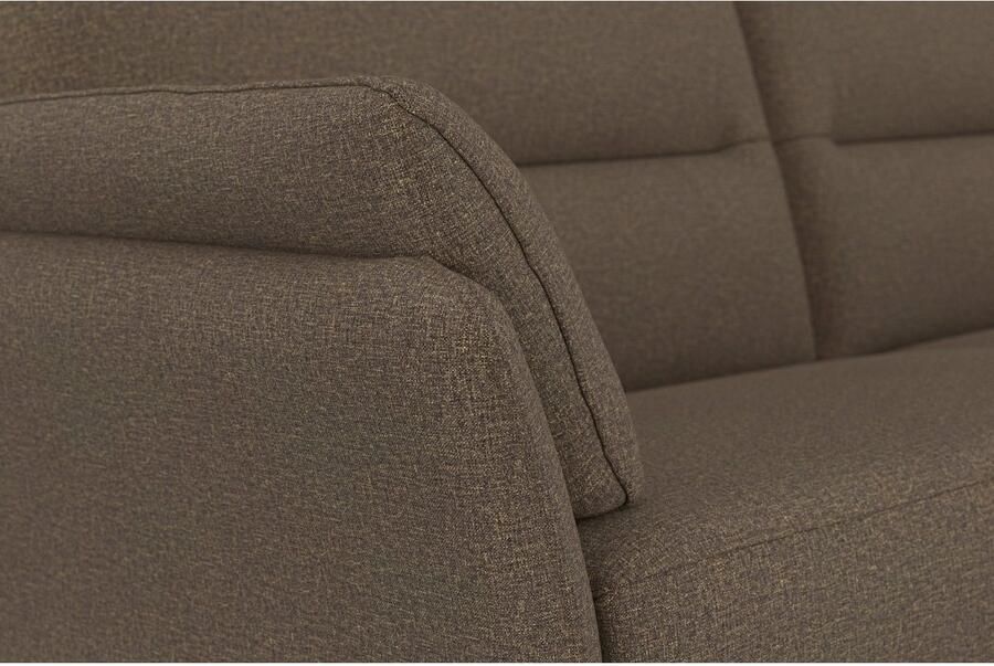 DOMO collection 2 5-zits Pina smalle armleuningen met bonellvering compact & elegant Hoge zitcomfort luxe microvezel leerlook rood breedte 199 cm - Foto 3