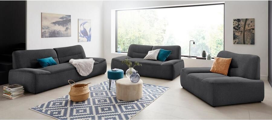 DOMO collection 2 5-zitsbank Cesena modern elegant en tijdloos comfortabel platte armleuningen - Foto 4