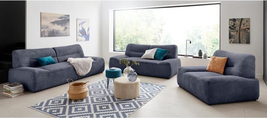 DOMO collection 2 5-zitsbank Cesena modern elegant en tijdloos comfortabel platte armleuningen - Foto 3