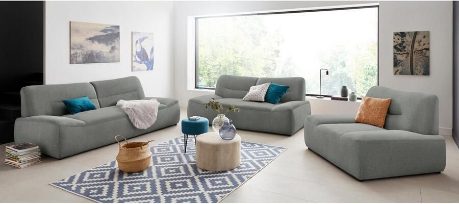 DOMO collection 2 5-zitsbank Cesena modern elegant en tijdloos comfortabel platte armleuningen - Foto 3