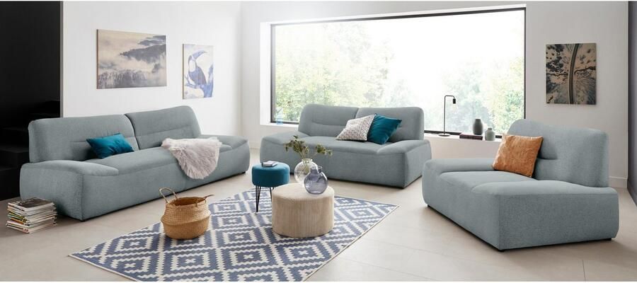 DOMO collection 2 5-zitsbank Cesena modern elegant en tijdloos comfortabel platte armleuningen - Foto 3