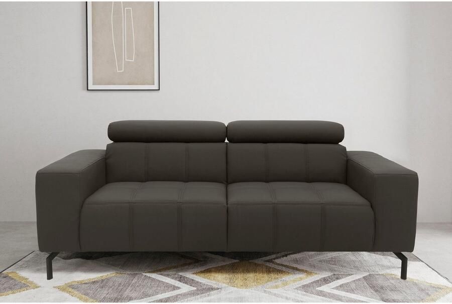 DOMO collection 2 5-zitsbank Cunelli tijdloos en elegant moderne zitnaden als designelement naar keuze met 6-voudig verstelbare hoofdsteunen stevig zitcomfort - Foto 2