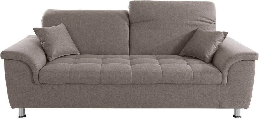 DOMO collection 2 5-zitsbank Franzi tijdloos en elegant moderne zittingstikking naar keuze met verstelbare hoofdsteun inclusief sierkussen - Foto 4
