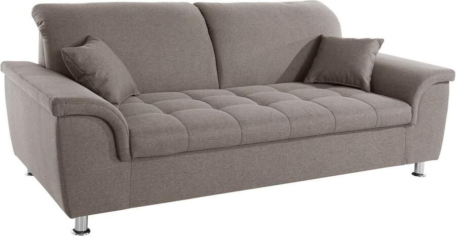 DOMO collection 2 5-zitsbank Franzi tijdloos en elegant moderne zittingstikking naar keuze met verstelbare hoofdsteun inclusief sierkussen - Foto 4