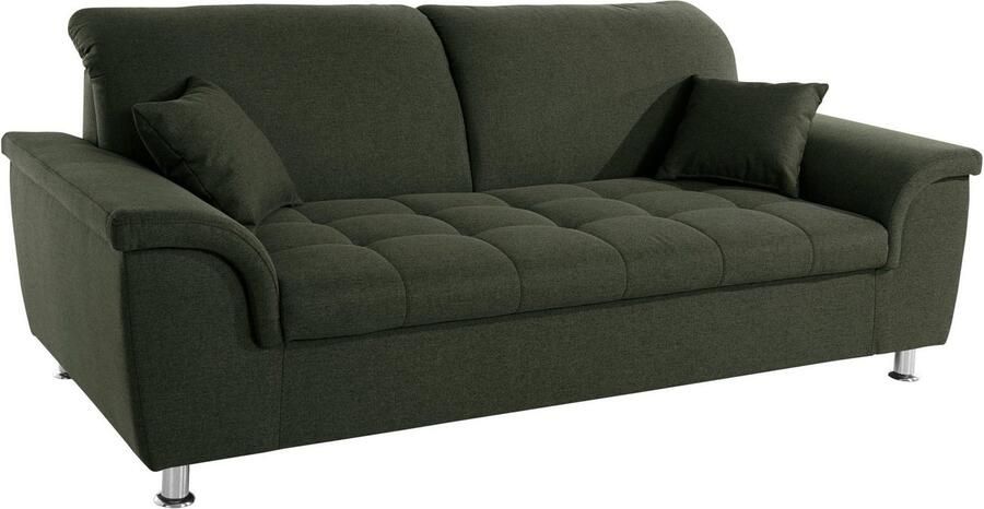 DOMO collection 2 5-zitsbank Franzi tijdloos en elegant moderne zittingstikking naar keuze met verstelbare hoofdsteun inclusief sierkussen - Foto 4