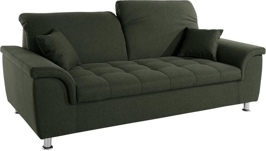DOMO collection 2 5-zitsbank Franzi tijdloos en elegant moderne zittingstikking naar keuze met verstelbare hoofdsteun inclusief sierkussen - Foto 5