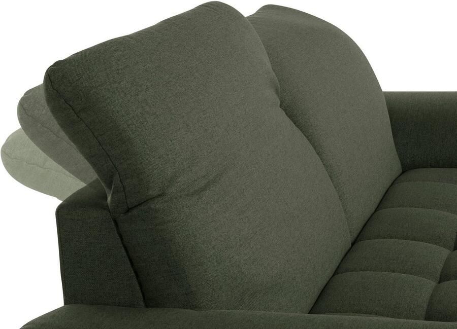 DOMO collection 2 5-zitsbank Franzi tijdloos en elegant moderne zittingstikking naar keuze met verstelbare hoofdsteun inclusief sierkussen - Foto 2