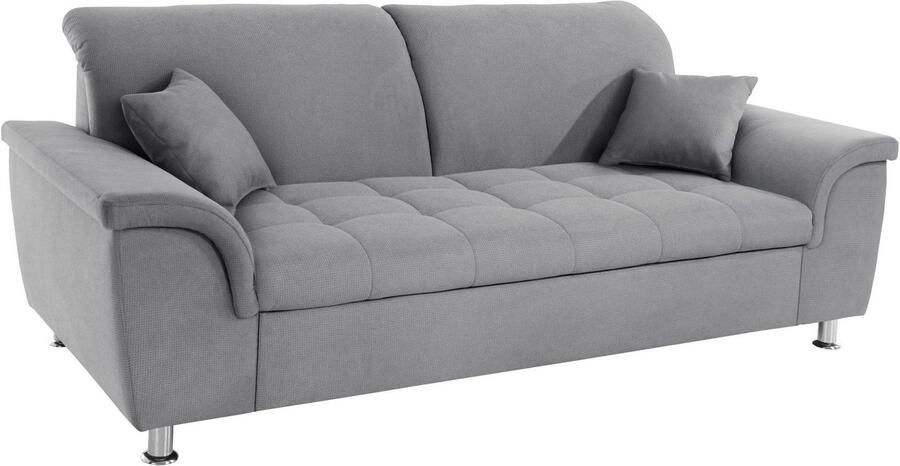 DOMO collection 2 5-zitsbank Franzi tijdloos en elegant moderne zittingstikking naar keuze met verstelbare hoofdsteun inclusief sierkussen - Foto 3