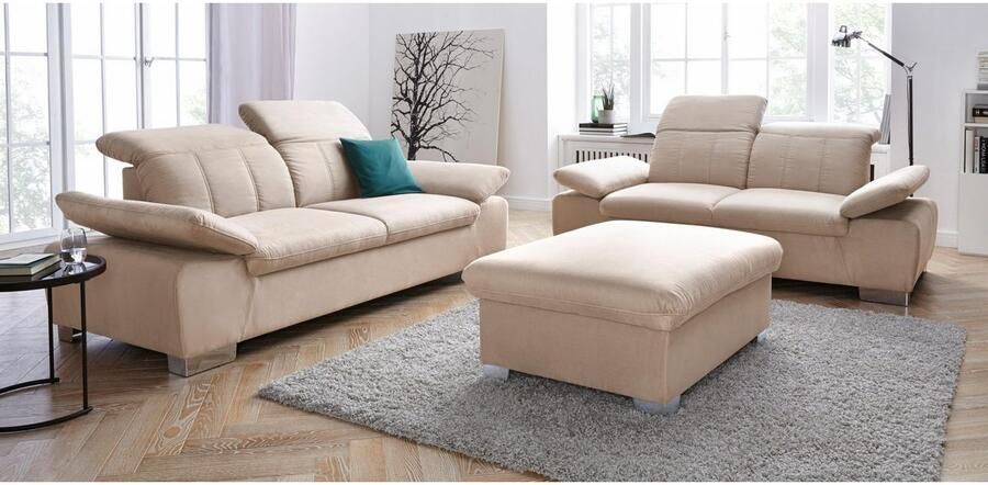 DOMO collection 2 5-zitsbank Milan inclusief comfortabel verenpakket voor meer zitcomfort - Foto 8