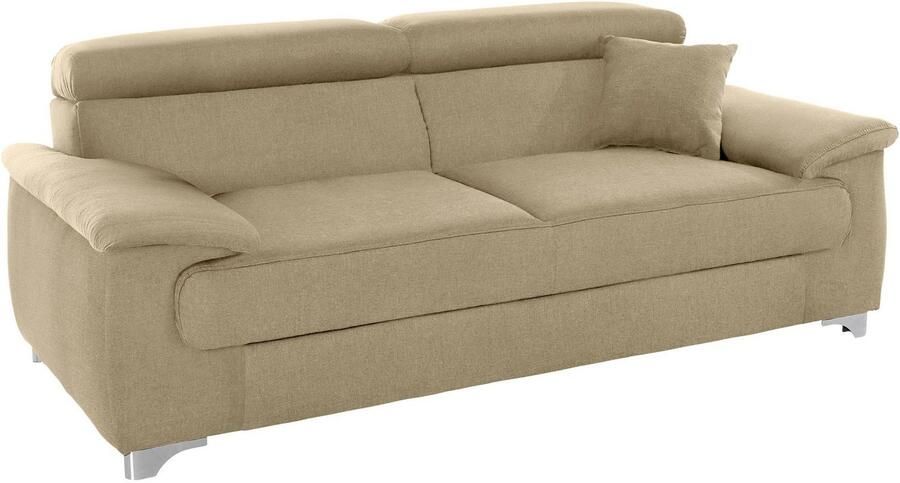 DOMO collection 2 5-zitsbank Mira inclusief hoofdsteunverstelling voor meer comfort elegant en modern comfortabel vrij in de ruimte te plaatsen - Foto 4
