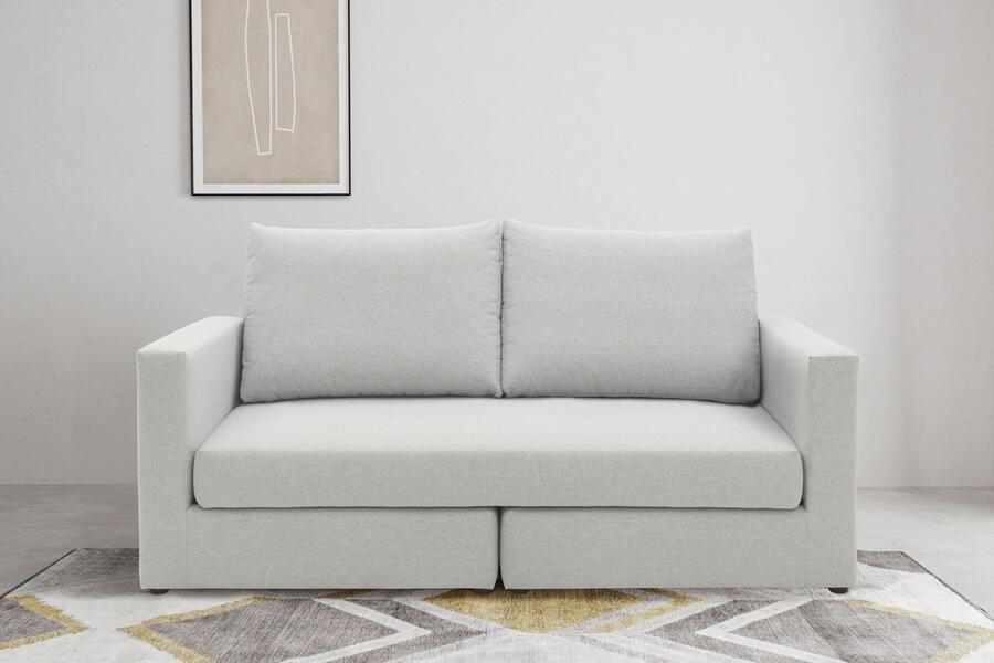 DOMO collection 2-zitsbank 800015 BxDxH: 178x80x90 cm Zitvlak met pocketvering inclusief 2 rugkussens - Foto 6