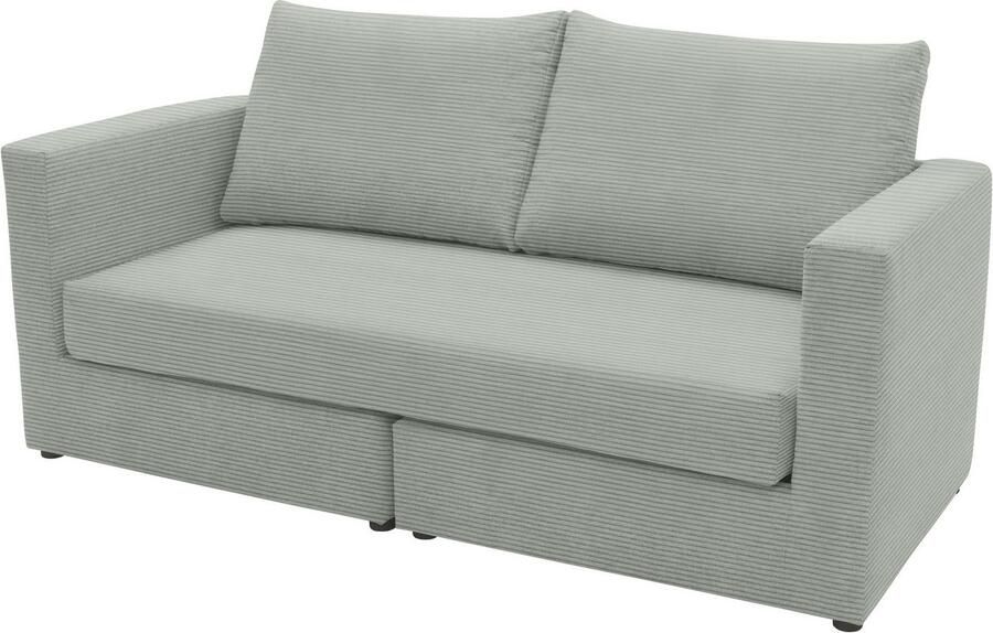 DOMO collection 2-zitsbank 800015 BxDxH: 178x80x90 cm Zitvlak met pocketvering inclusief 2 rugkussens - Foto 3