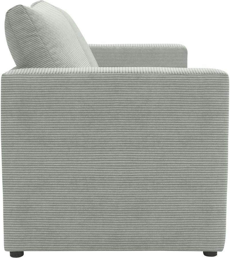 DOMO collection 2-zitsbank 800015 BxDxH: 178x80x90 cm Zitvlak met pocketvering inclusief 2 rugkussens