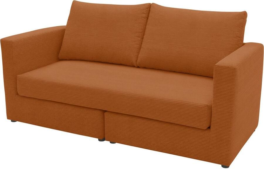 DOMO collection 2-zitsbank 800015 BxDxH: 178x80x90 cm Zitvlak met pocketvering inclusief 2 rugkussens - Foto 3