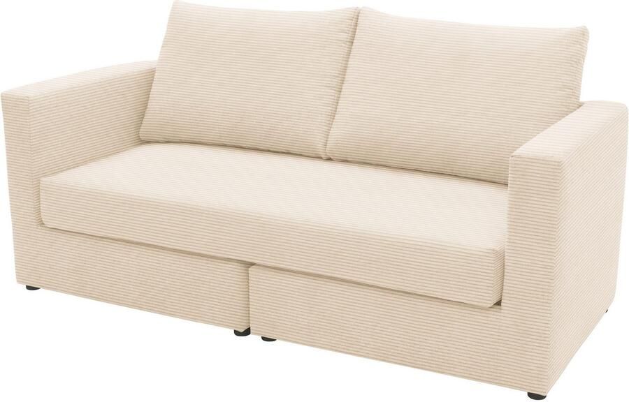 DOMO collection 2-zitsbank 800015 BxDxH: 178x80x90 cm Zitvlak met pocketvering inclusief 2 rugkussens - Foto 2