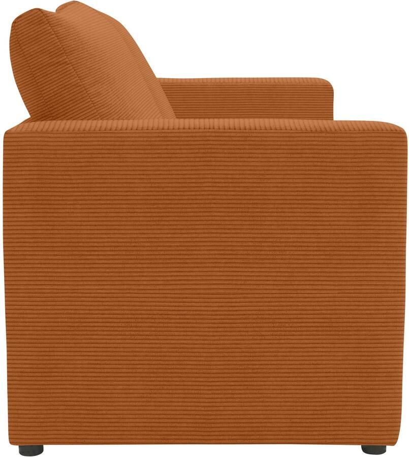 DOMO collection 2-zitsbank 800015 BxDxH: 178x80x90 cm Zitvlak met pocketvering inclusief 2 rugkussens