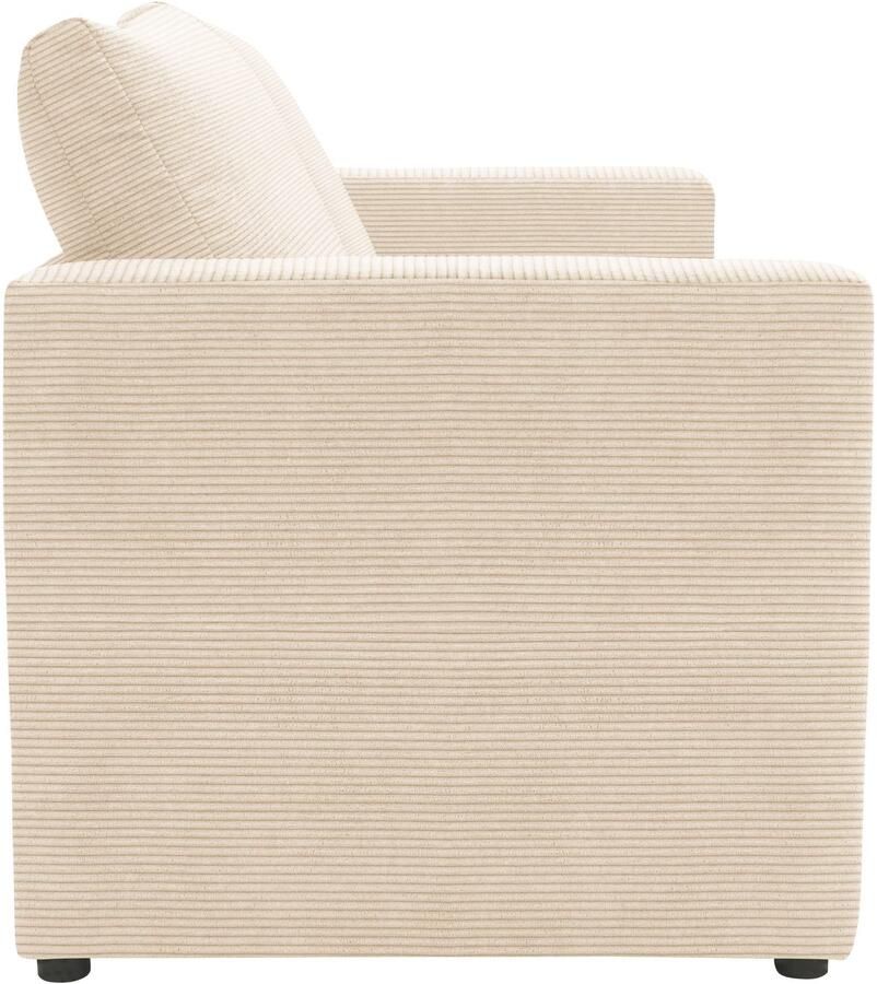 DOMO collection 2-zitsbank 800015 BxDxH: 178x80x90 cm Zitvlak met pocketvering inclusief 2 rugkussens