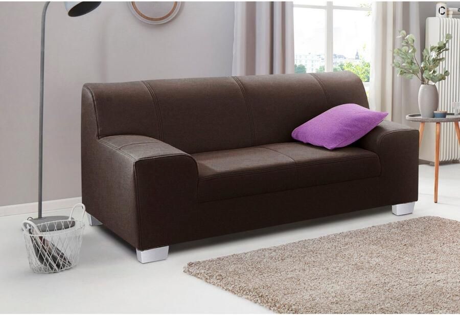 DOMO collection 2-zitsbank Amando tijdloos en modern comfortabel in veel bekledingsvarianten ook in leer - Foto 2