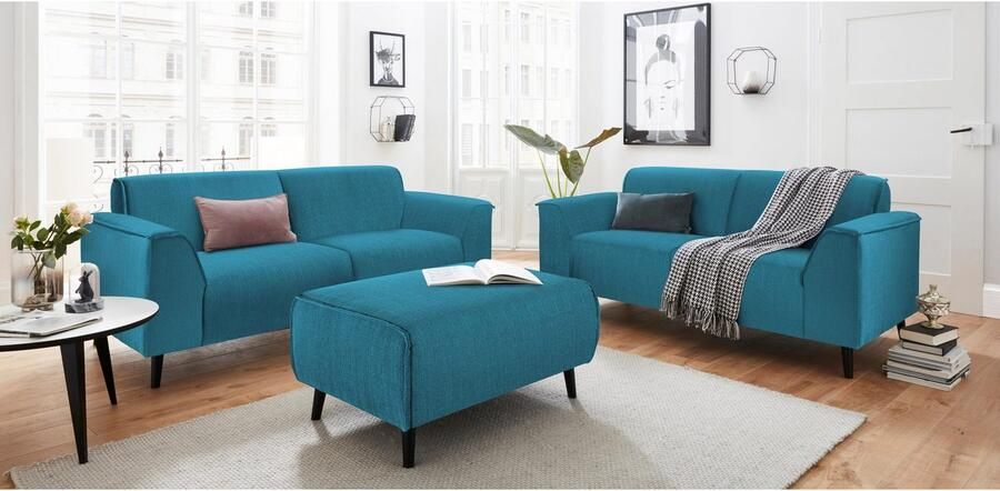 DOMO collection 2 5-zitsbank Amora inclusief comfortabele veerkern voor meer zitcomfort - Foto 4