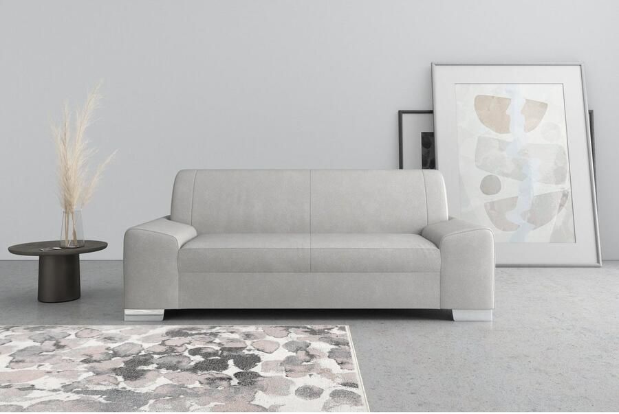 DOMO collection 2 5-zits Anzio kubistisch design platte armleuningen breedte 214cm - Foto 3