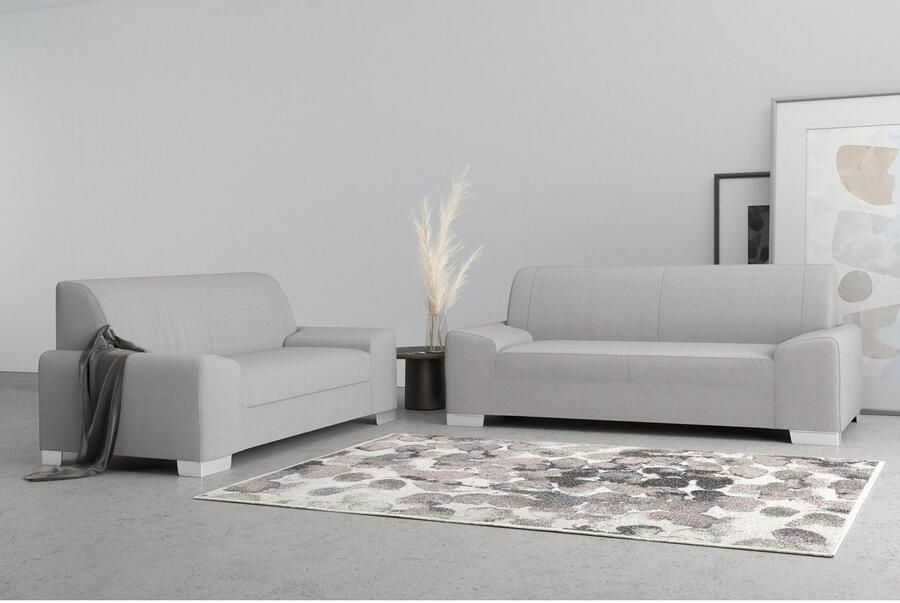 DOMO collection 2-zitsbank Anzio in kubistische vormentaal platte armleuningen breedte 184cm - Foto 2