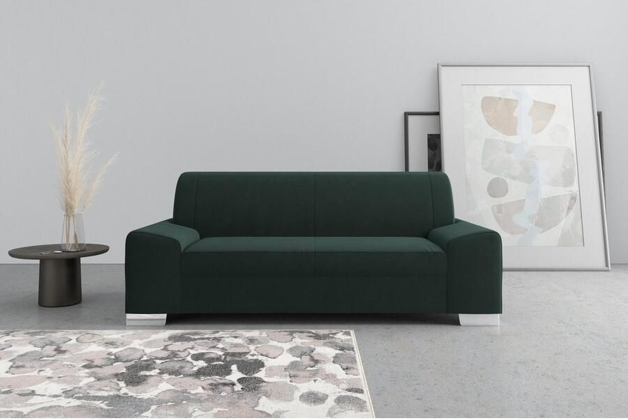 DOMO collection 2 5-zits Anzio kubistisch design platte armleuningen breedte 214cm