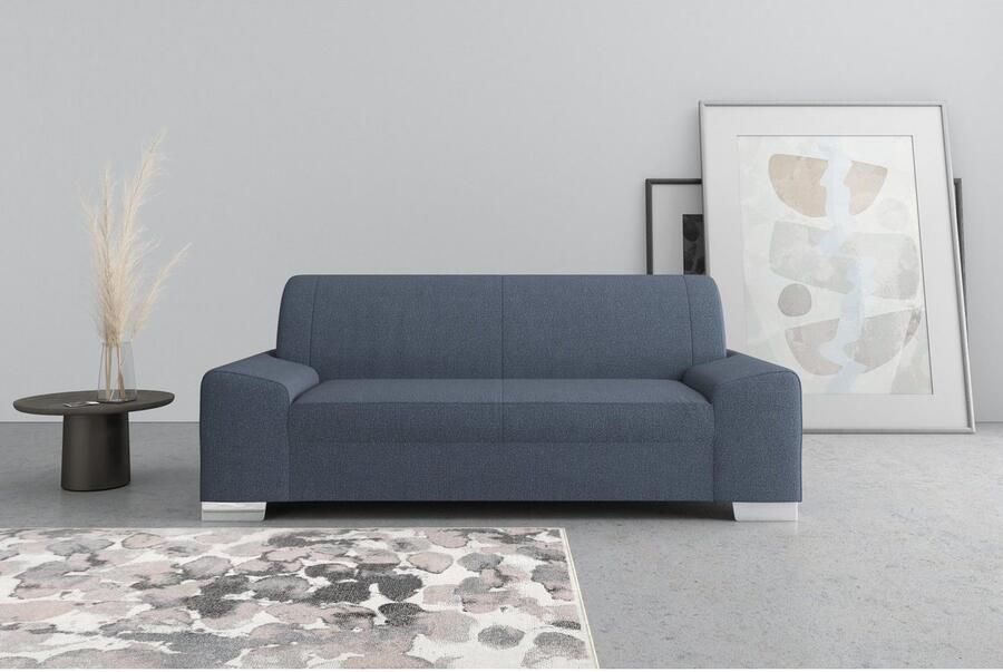 DOMO collection 2 5-zits Anzio kubistisch design platte armleuningen breedte 214cm