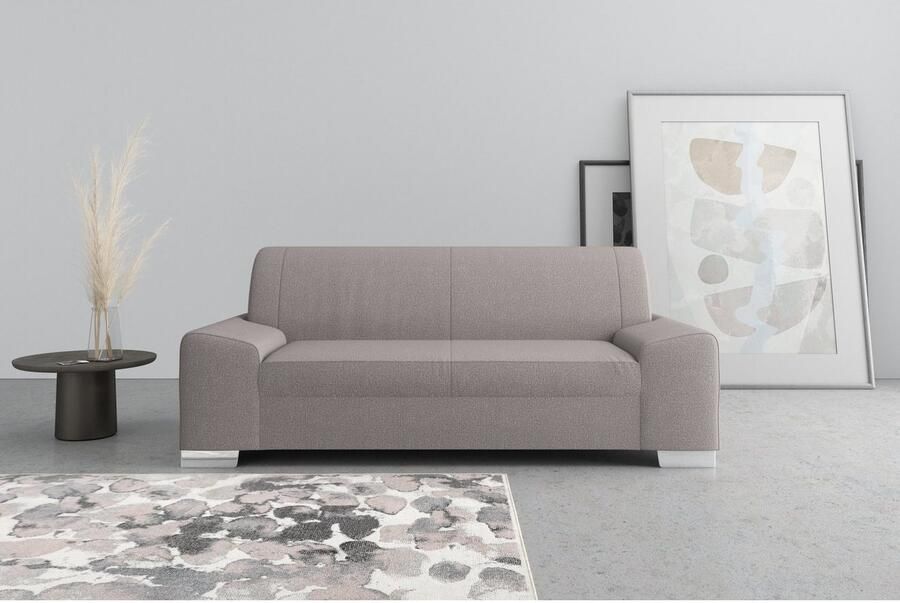 DOMO collection 2 5-zits Anzio kubistisch design platte armleuningen breedte 214cm - Foto 3