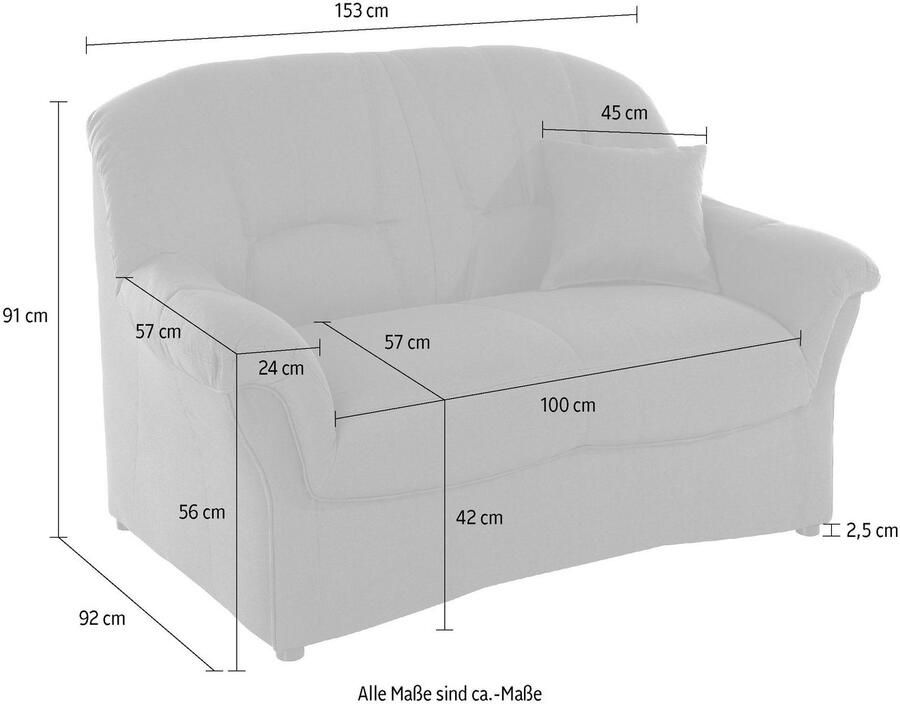 DOMO collection 2-zitsbank Bahia tijdloos & elegant bank comfortabel - Foto 6