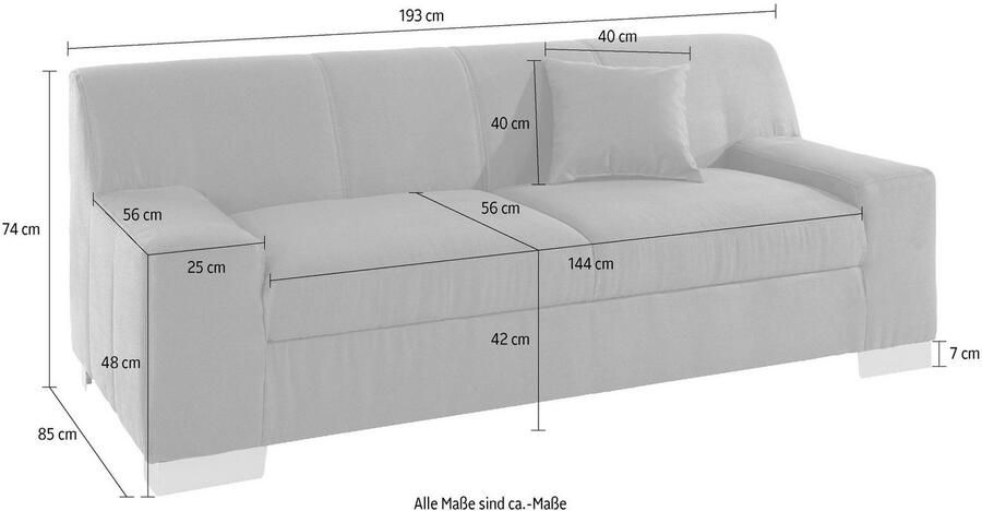 DOMO collection 2-zitsbank Bero stevig zitcomfort - Foto 3