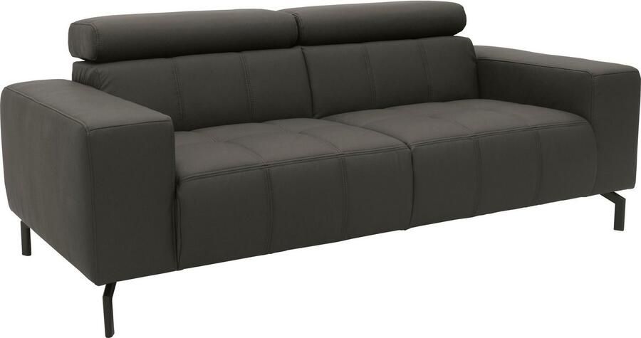 DOMO collection 2-zitsbank Cunelli tijdloos en elegant moderne zitnaden als designelement naar keuze met 6-voudig verstelbare hoofdsteunen stevig zitcomfort - Foto 2