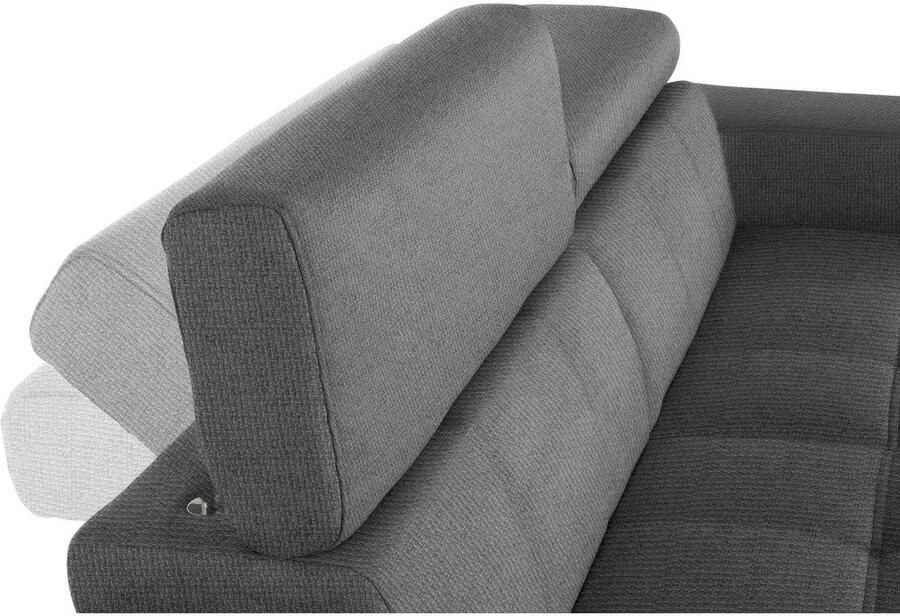 DOMO collection 2-zitsbank Cunelli tijdloos en elegant moderne zitnaden als designelement naar keuze met 6-voudig verstelbare hoofdsteunen stevig zitcomfort - Foto 3
