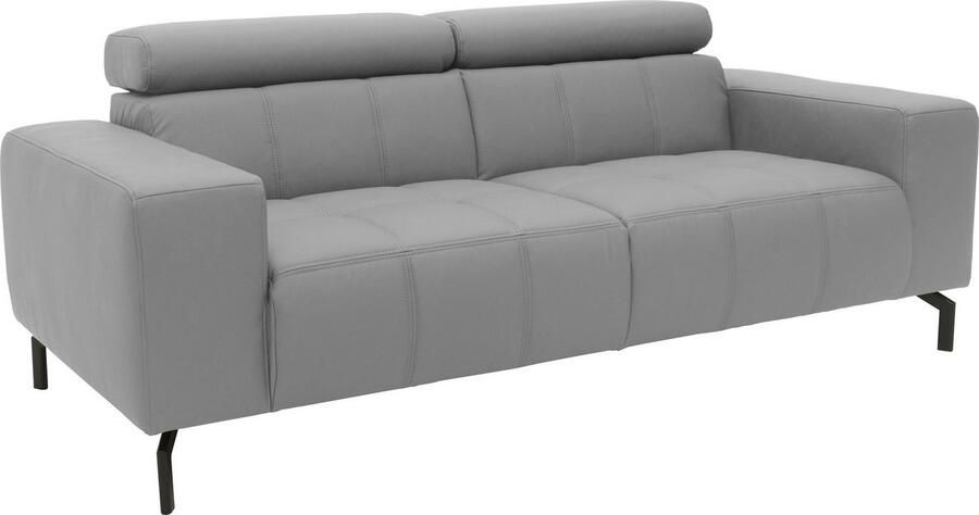 DOMO collection 2-zitsbank Cunelli tijdloos en elegant moderne zitnaden als designelement naar keuze met 6-voudig verstelbare hoofdsteunen stevig zitcomfort - Foto 2