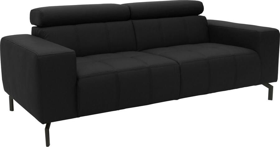 DOMO collection 2-zitsbank Cunelli tijdloos en elegant moderne zitnaden als designelement naar keuze met 6-voudig verstelbare hoofdsteunen stevig zitcomfort - Foto 2