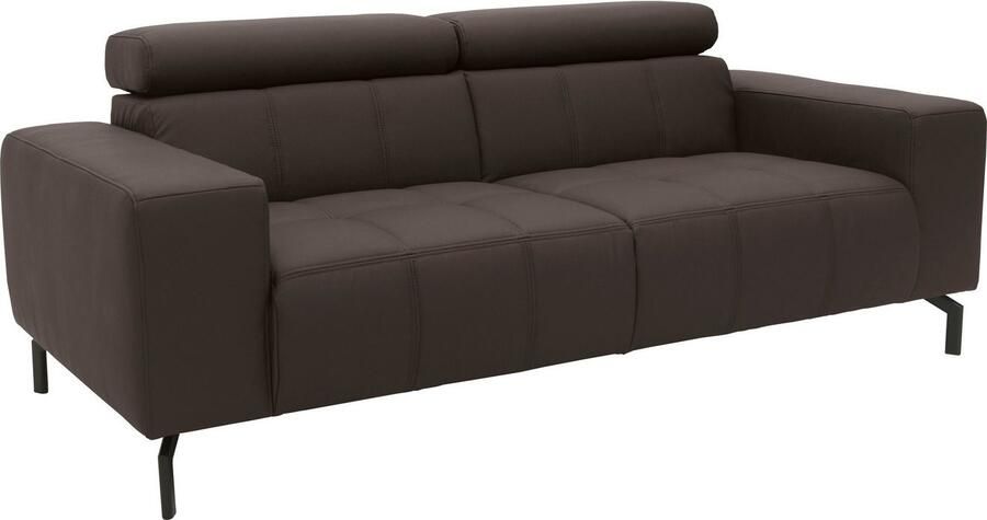 DOMO collection 2-zitsbank Cunelli tijdloos en elegant moderne zitnaden als designelement naar keuze met 6-voudig verstelbare hoofdsteunen stevig zitcomfort - Foto 2