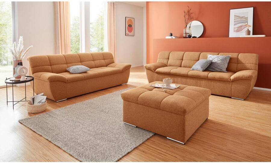 DOMO collection 3-zitsbank Lagoa moderne zittingstikking comfortabel en comfortabel - Foto 5