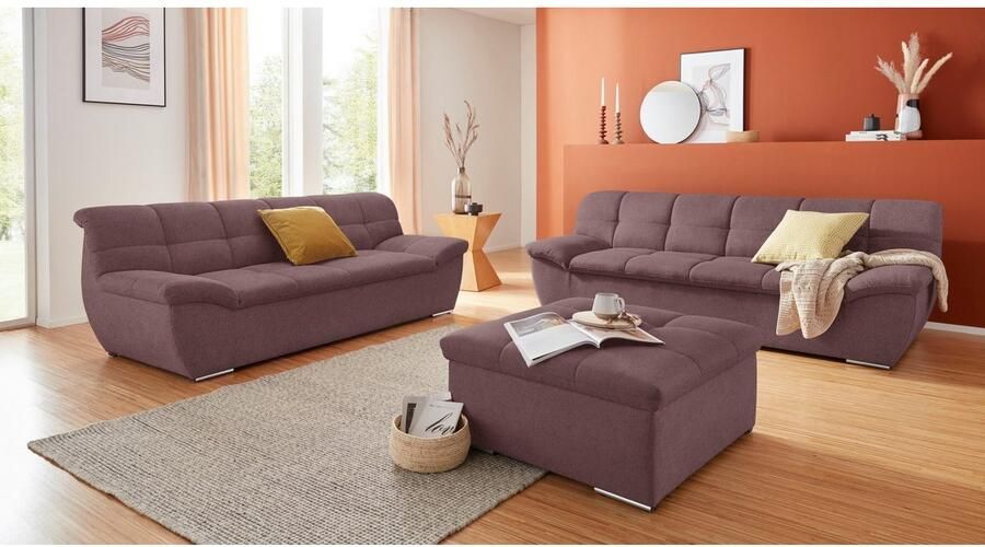 DOMO collection 3-zitsbank Lagoa moderne zittingstikking comfortabel en comfortabel - Foto 4