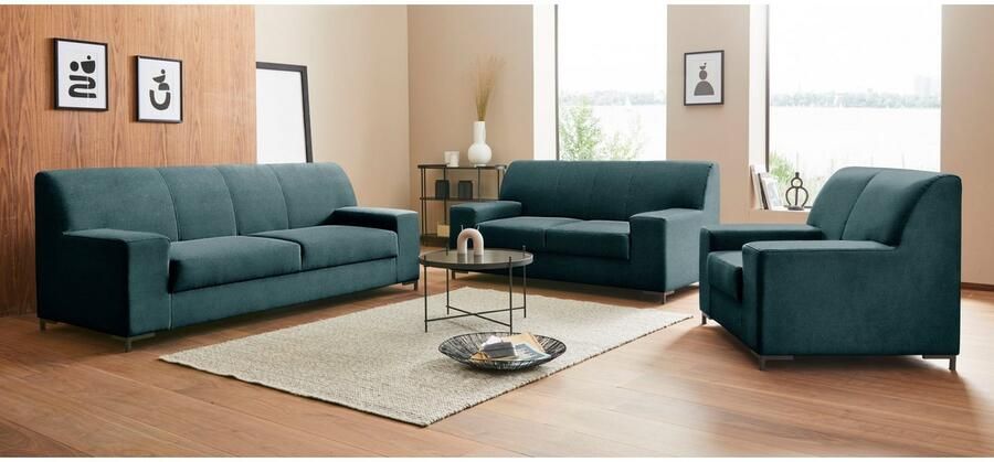 DOMO collection Fauteuil Ledas kubisch en comfortabel platte armleuningen elegante voet - Foto 8