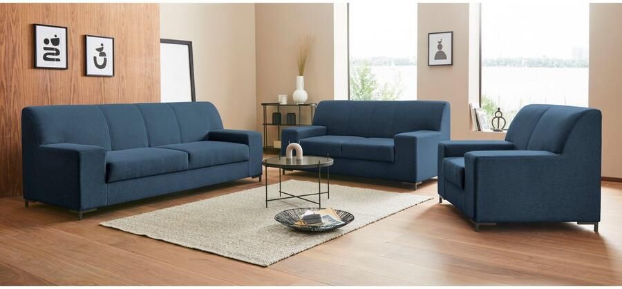 DOMO collection 2-zitsbank Ledas kubisch en comfortabel platte armleuningen elegante voet - Foto 5