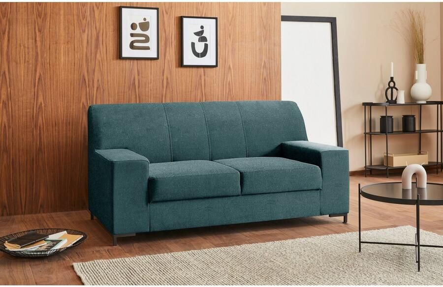 DOMO collection 2-zitsbank Ledas kubisch en comfortabel platte armleuningen elegante voet - Foto 3