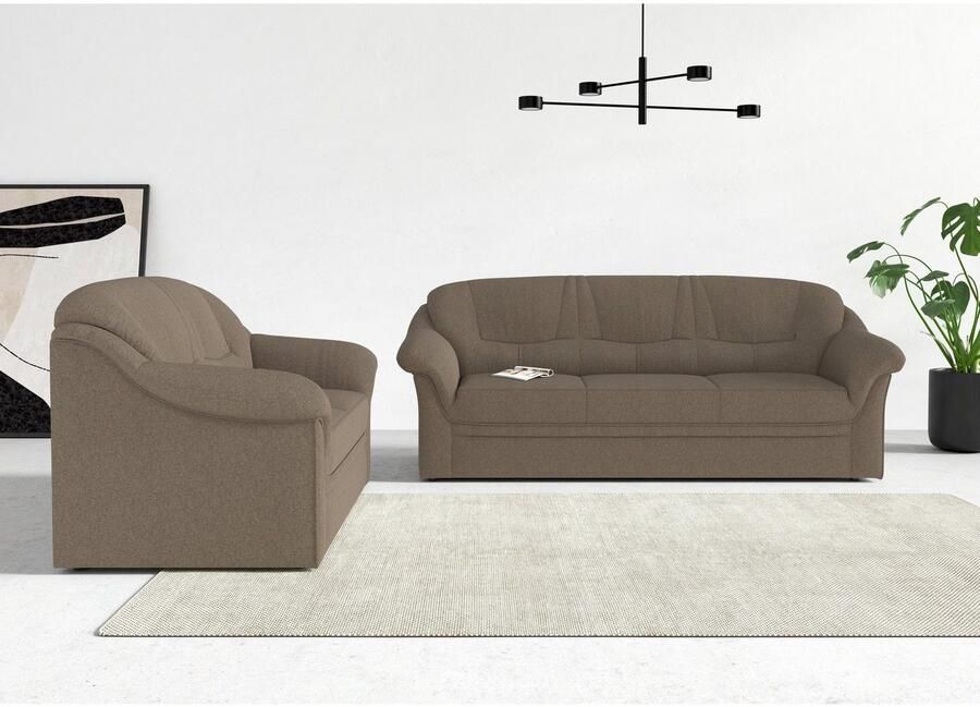 DOMO collection 3-zitsbank Montana voor kleine ruimtes breedte 184cm comfortabel en tijdloos