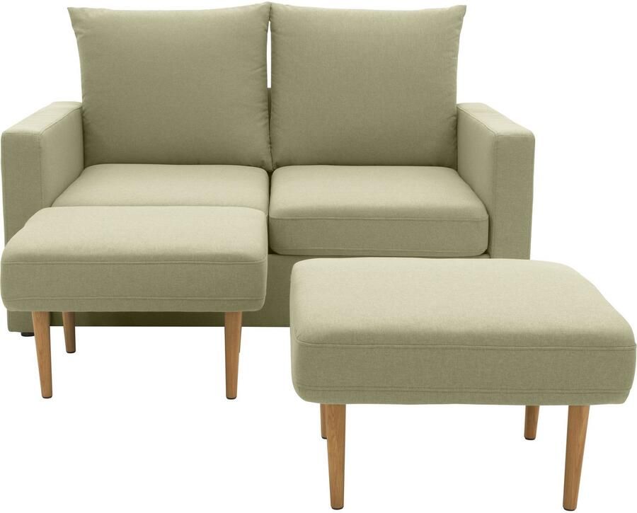 DOMO collection 2-zitsbank Slunce buitenruimtewonder 2-zits inclusief 2 hockers geschikt voor buiten - Foto 3