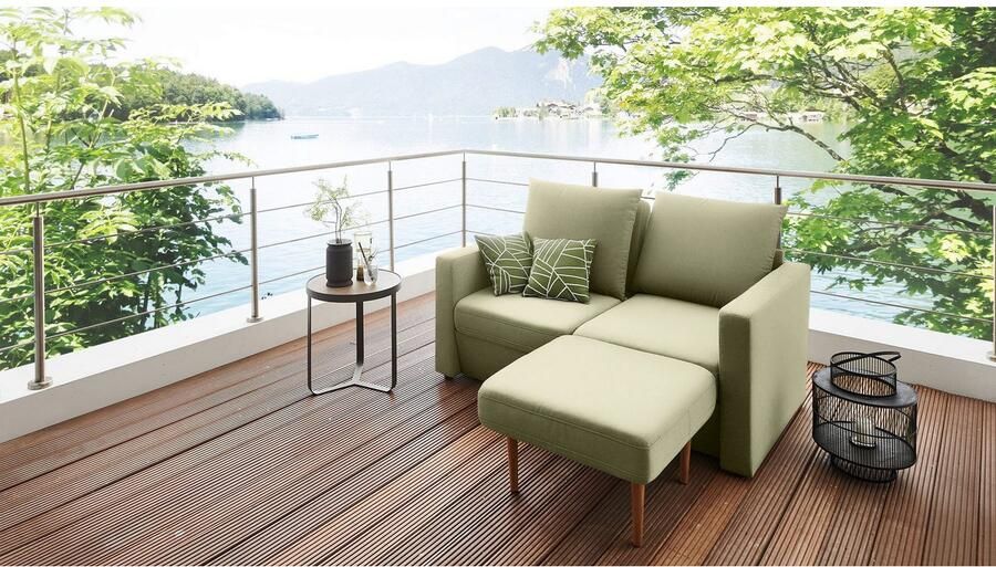 DOMO collection 2-zitsbank Slunce buitenruimtewonder 2-zits inclusief 2 hockers geschikt voor buiten - Foto 8